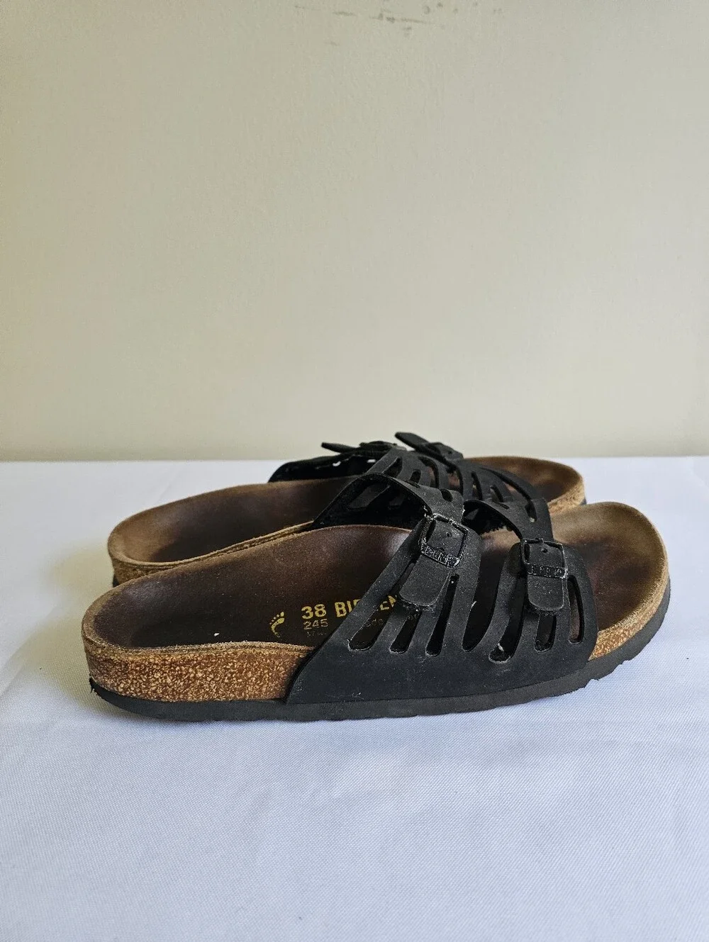 Birkenstock Black Strappy Multi-Band Slide Sandals - Women's